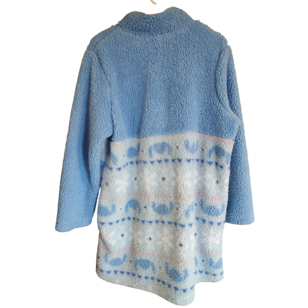 Disney Stitch Zip Front Robe Womens Size‎ Medium Fleece Blue Pink New With Tags - Picture 3 of 12